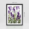 Plakat w ramie 30x40 - Fioletowa harmonia lawendy - lawenda, fiolet - rama czarna