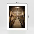 Plakat bez ramy 30x40 - Winniczka - winnica, beczki