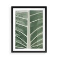 Plakat w ramie 50x70 - Zielone Wielkości: Zbliżenie Liścia - zbliżenie duz liść, jasna zieleń - rama czarna