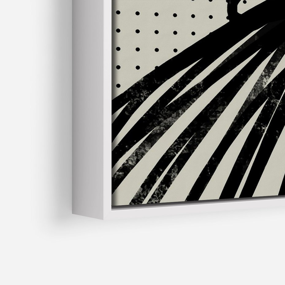 Obraz w ramie 80x120 - Złudne Kontemplacje - abstrakcyjna mroczna kompozycja, nieregularne - rama biała