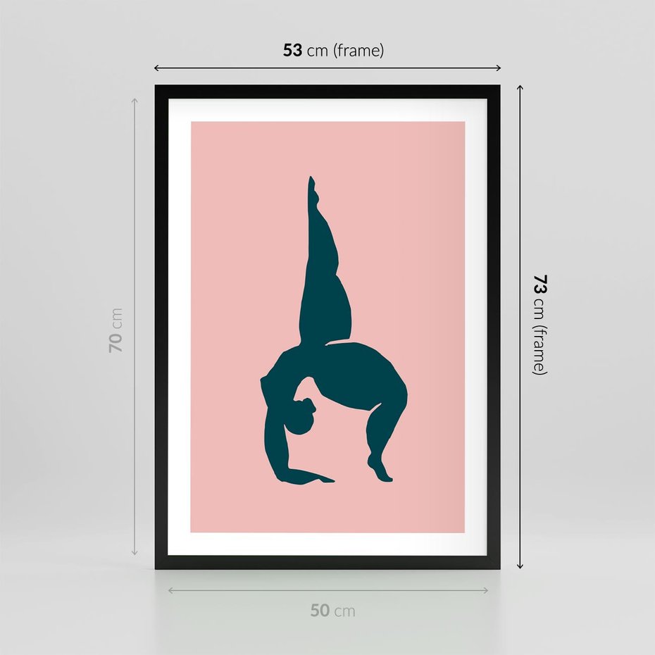 Plakat w ramie 50x70 - Zaklęte Wzory - abstrakcja, kobieca sylwetka - rama czarna