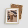 Plakat w ramie 40x50 - Kawa ice coffee: orzeźwiający napój - kawa, ice - rama drewno