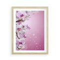 Plakat w ramie 50x70 - Relaksujące Piękno - kwiaty, orchidea - rama drewno