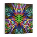 Obraz na płótnie 30x30 - Witrażowa magia na płótnie - witraż, sztuka