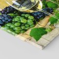 Obraz na płótnie 40x40 - Wino winogrona i kieliszki - wino, winogrona