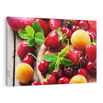 Obraz na płótnie 70x50 - Owoce w restauracji artystycznie - owoce, restauracja