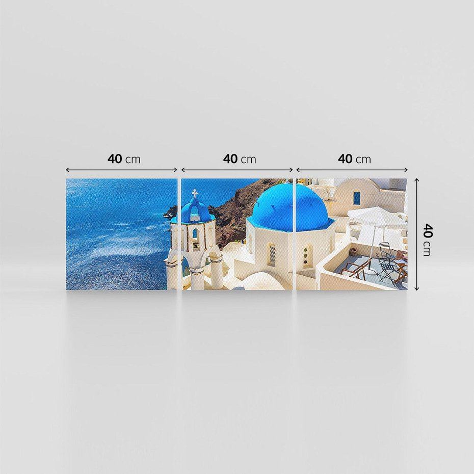 Obraz na płótnie 120x40 - Urokliwy widok na Santorini - Santorini, widok