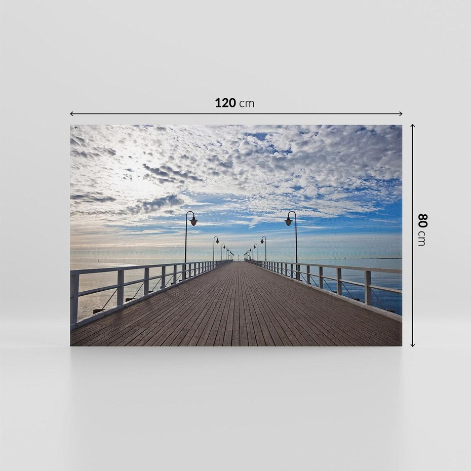 Obraz na płótnie 120x80 - Molo nad Bałtykiem w Gdyni - molo, Gdynia