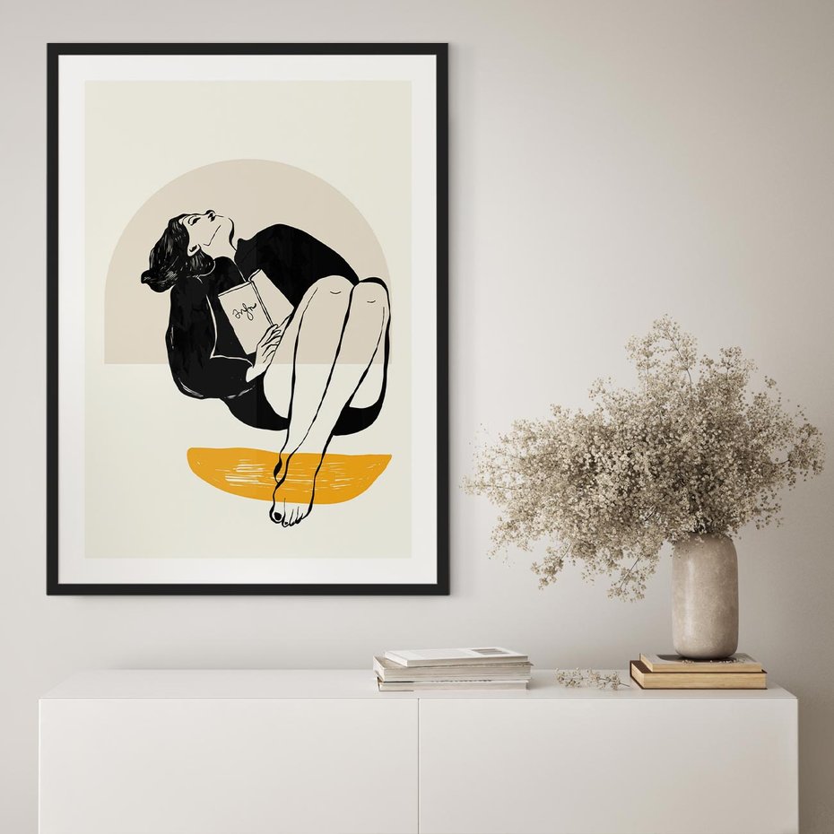 Plakat bez ramy 40x50 - Kształt Kobiecego Portretu - grafika, kobieta