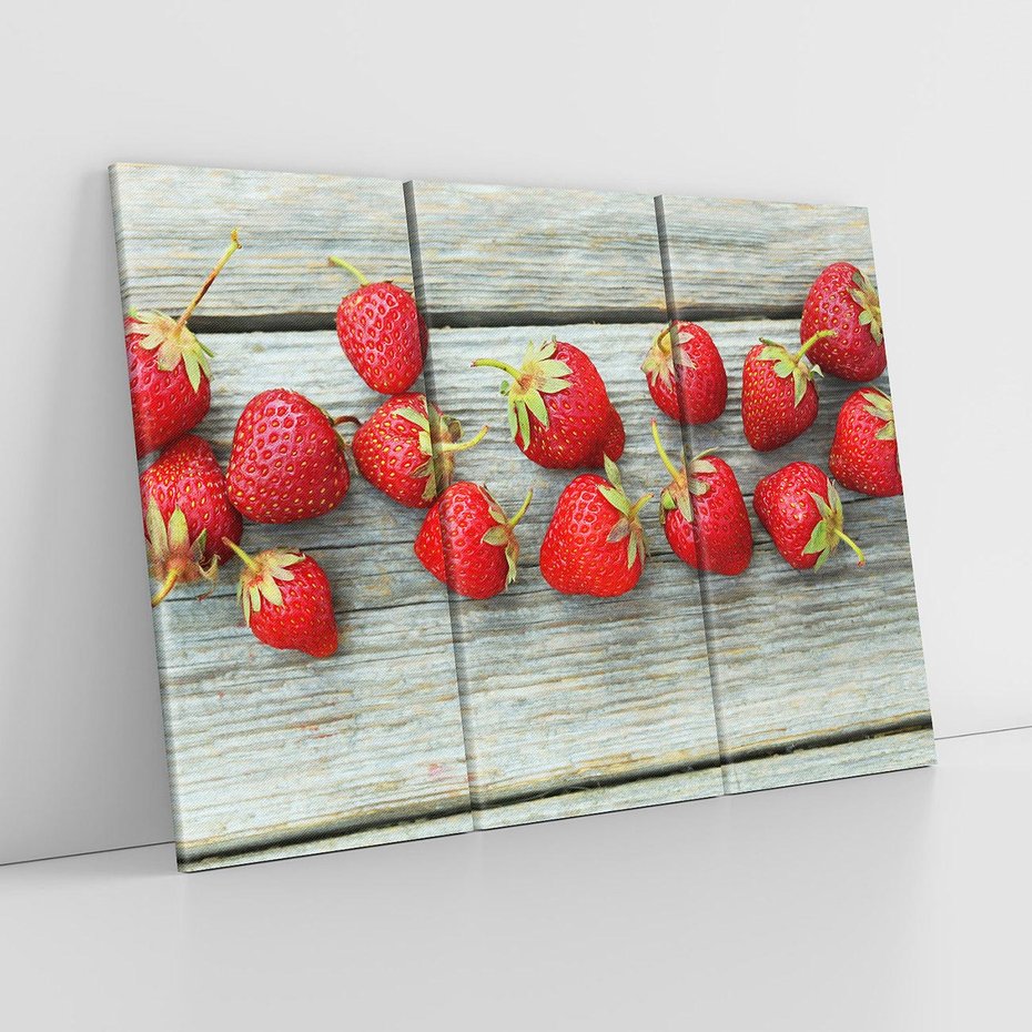 Obraz na płótnie 120x80 - smak lata - truskawki, owoce