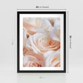 Plakat w ramie 40x50 - Aromatyczna Piękność - płatki herbacianej róży, kwiaty - rama czarna