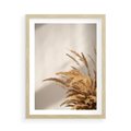 Plakat w ramie 50x70 - Swobodne trawy boho - boho, suche - rama drewno