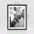 Plakat w ramie 30x40 - Rower w Kontraście - rower, czarno - rama czarna