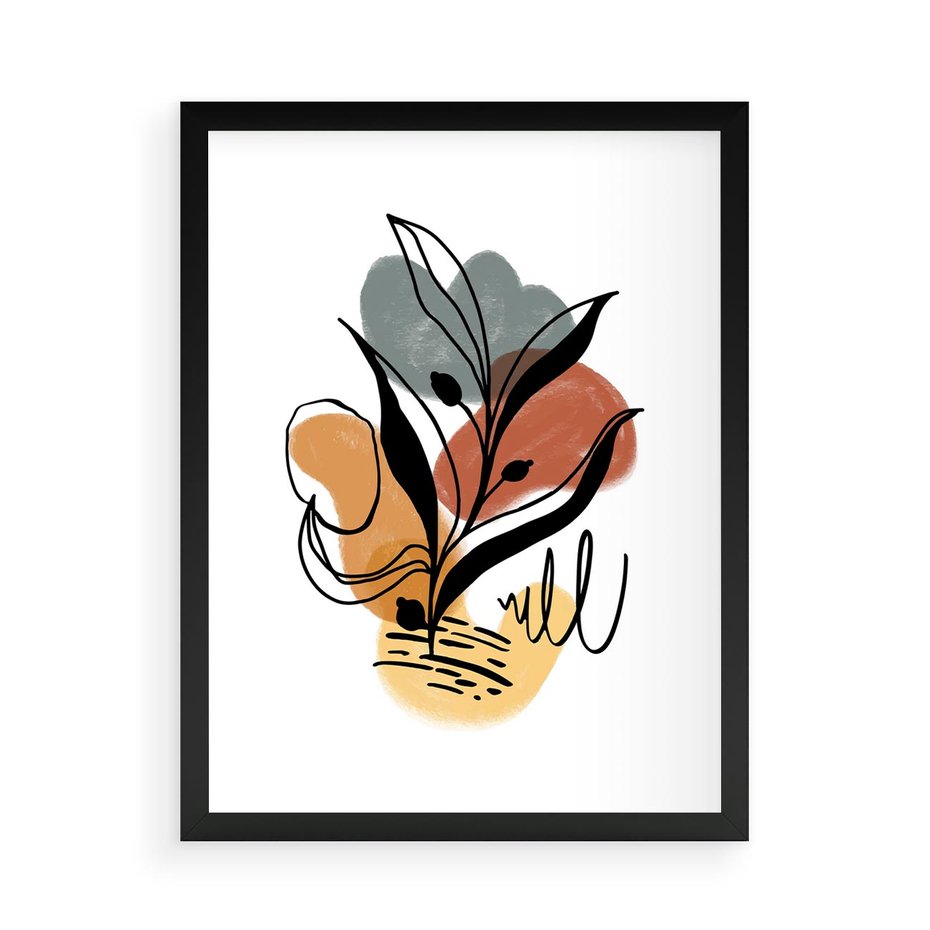 Plakat w ramie 50x70 - Rozkwitające Abstrakcje - abstrakcja, sztuka nowoczesna - rama czarna