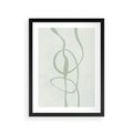 Plakat w ramie 30x40 - Zieleń Wewnętrznej Harmonii - zielona abstrakcja, zgaszona zieleń - rama czarna