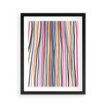 Plakat w ramie 40x50 - Energetyczne Nurtujące - kolorowe wzory, tęczowe żywe kolory - rama czarna