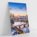 Obraz na płótnie 80x120 - Frankfurt - spotkanie tradycji i nowoczesności - Frankfurt, Niemcy