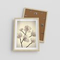 Plakat w ramie 30x40 - Elegancja Natury - magnolia, białe - rama drewno