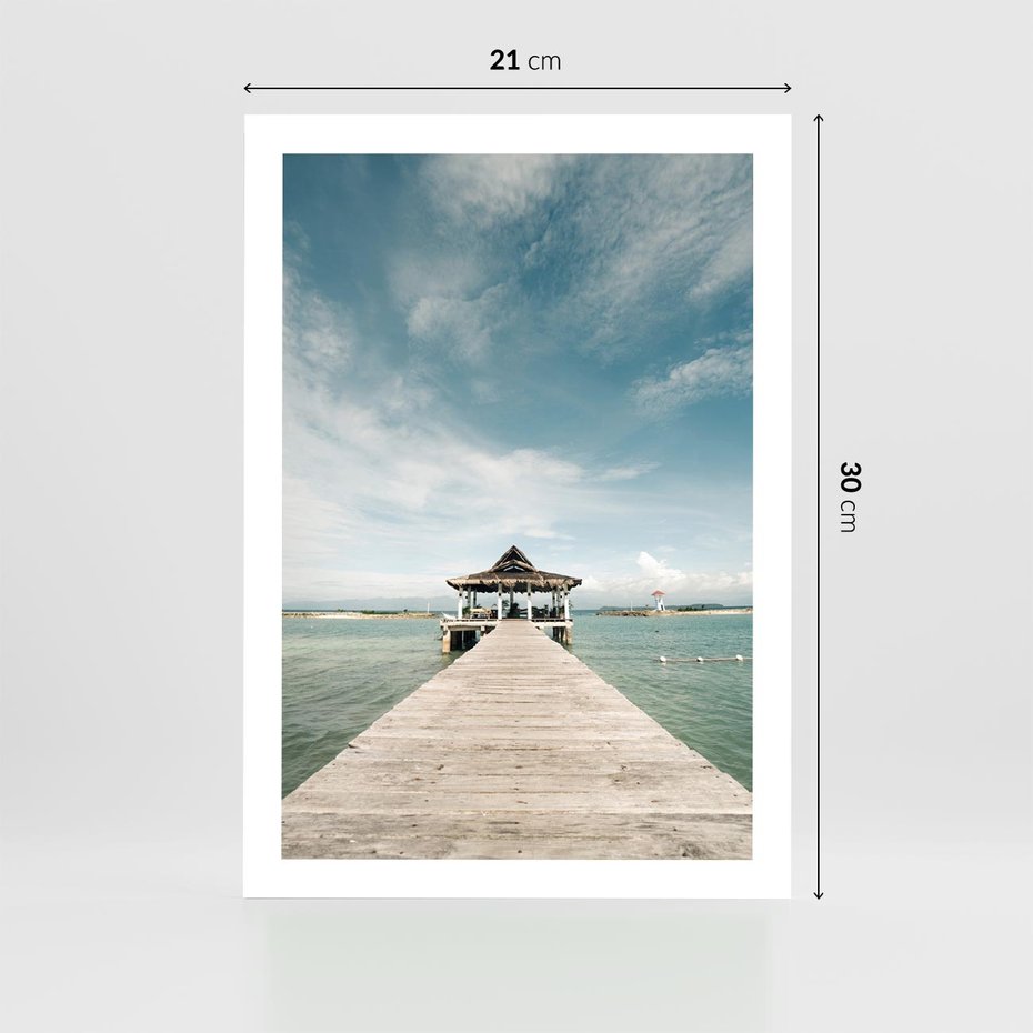 Plakat bez ramy 21x30 - Magia Morza i Piękno Plaży - Hawaje, morze