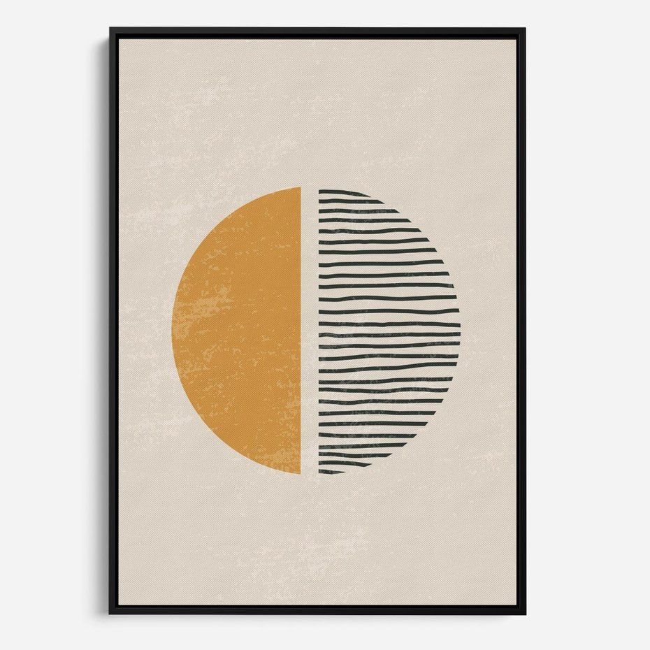 Obraz w ramie 50x70 - Kształty Nowych Granic - nowoczesna sztuka, minimalizm - rama czarna