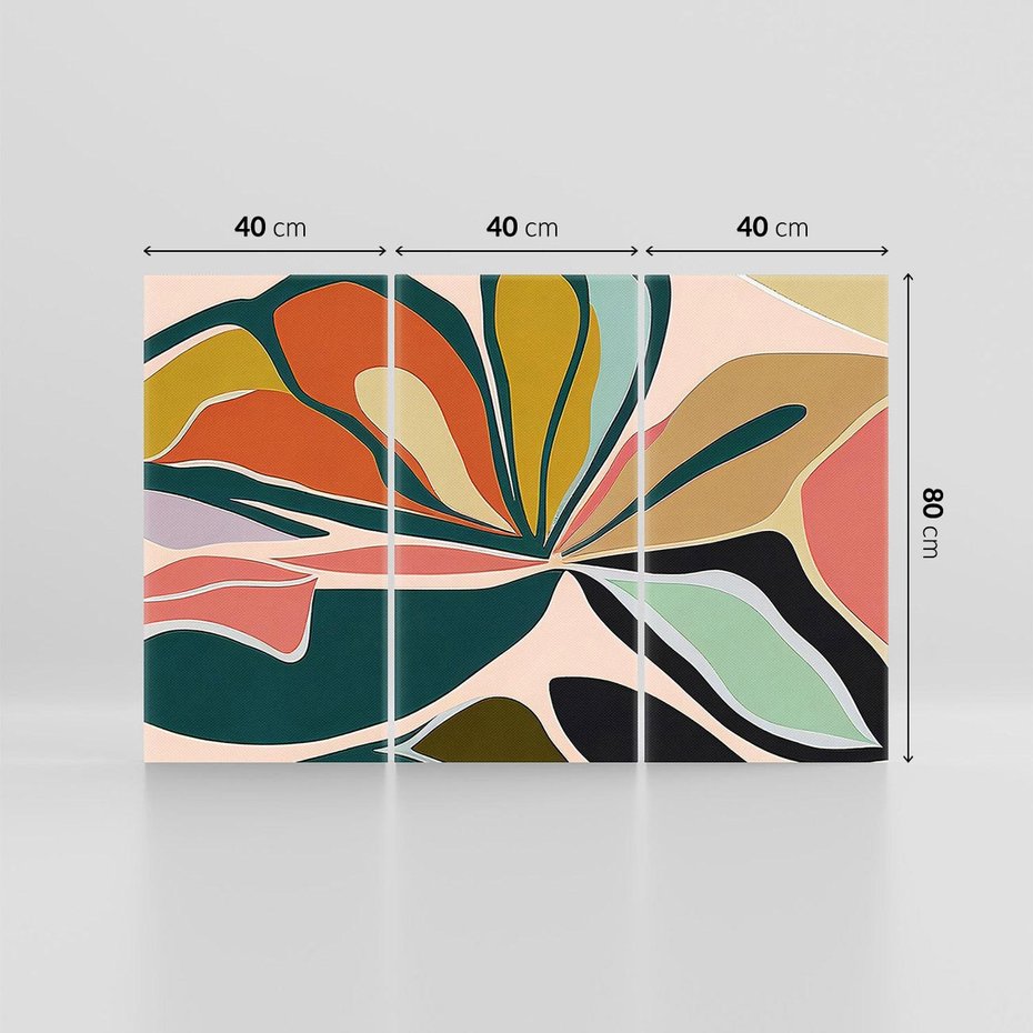 Obraz na płótnie 120x80 - Kolory Ziemi - olejny obraz, abstrakcja w kształcie kwiatu