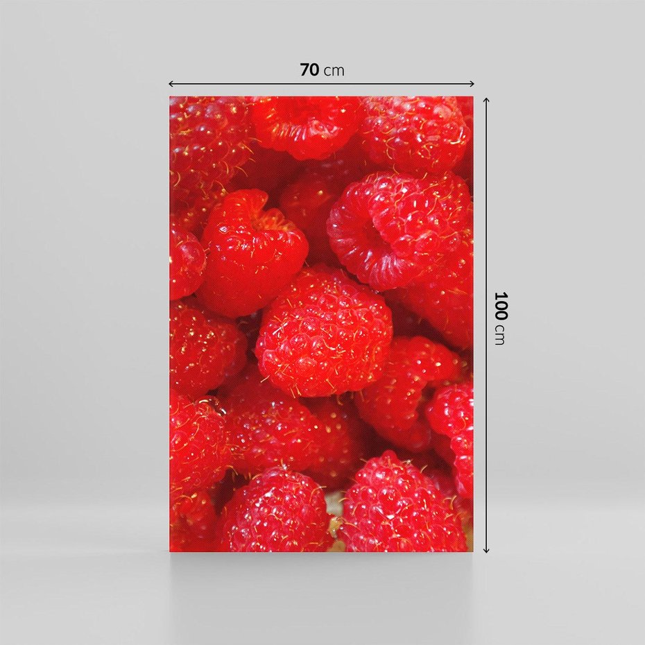 Obraz na płótnie 70x100 - "Maliny - Owocowy Raj - maliny, owoce