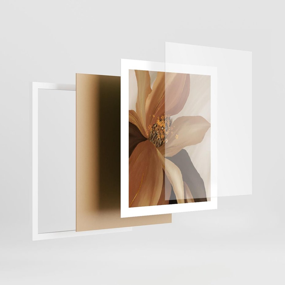 Plakat w ramie 40x50 - Wyraz Luksusu - sztuka, nowoczesna - rama biała