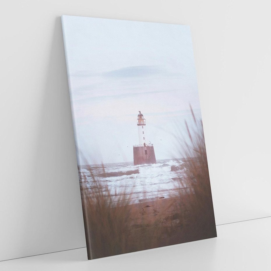 Obraz na płótnie 80x120 - Magiczna Aura - latarnia, mgła