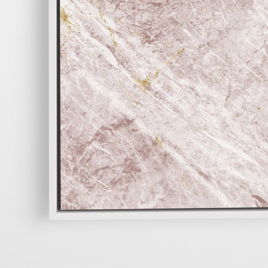 Obraz w ramie 50x70 - Wyjątkowa Stylizacja - marmur, złoto - rama biała