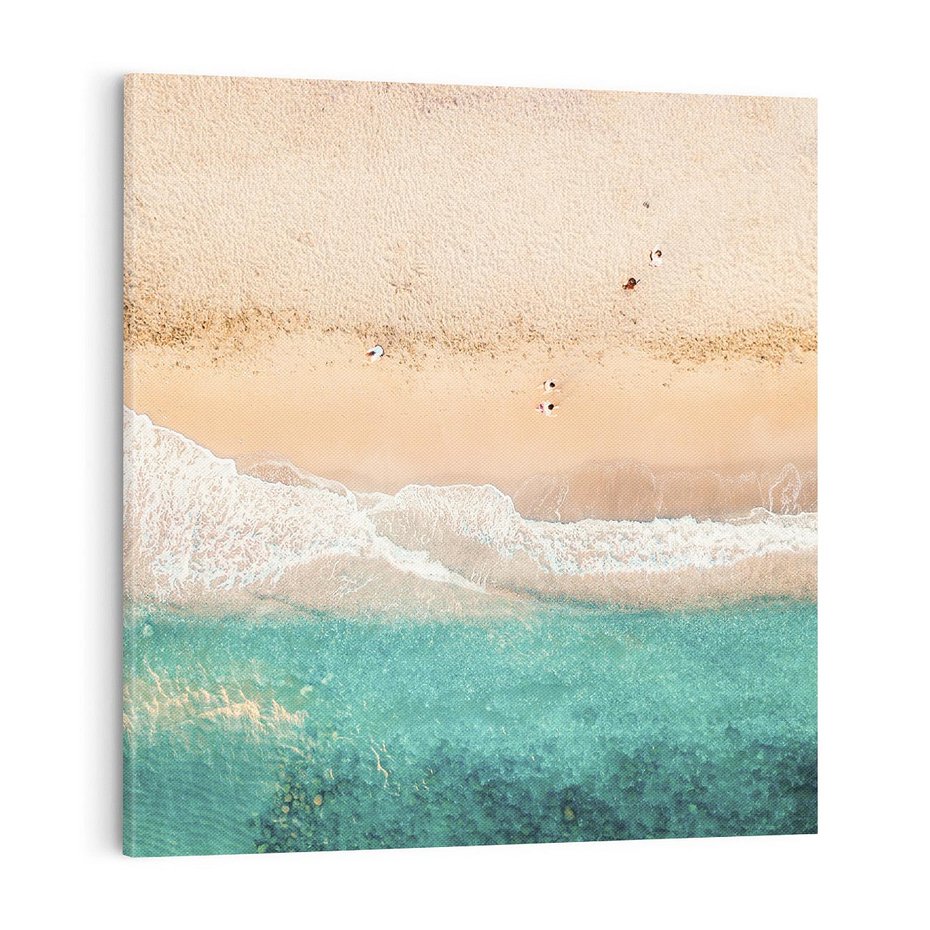 Obraz na płótnie 40x40 - Oczy turkusu - fotografia, plaża