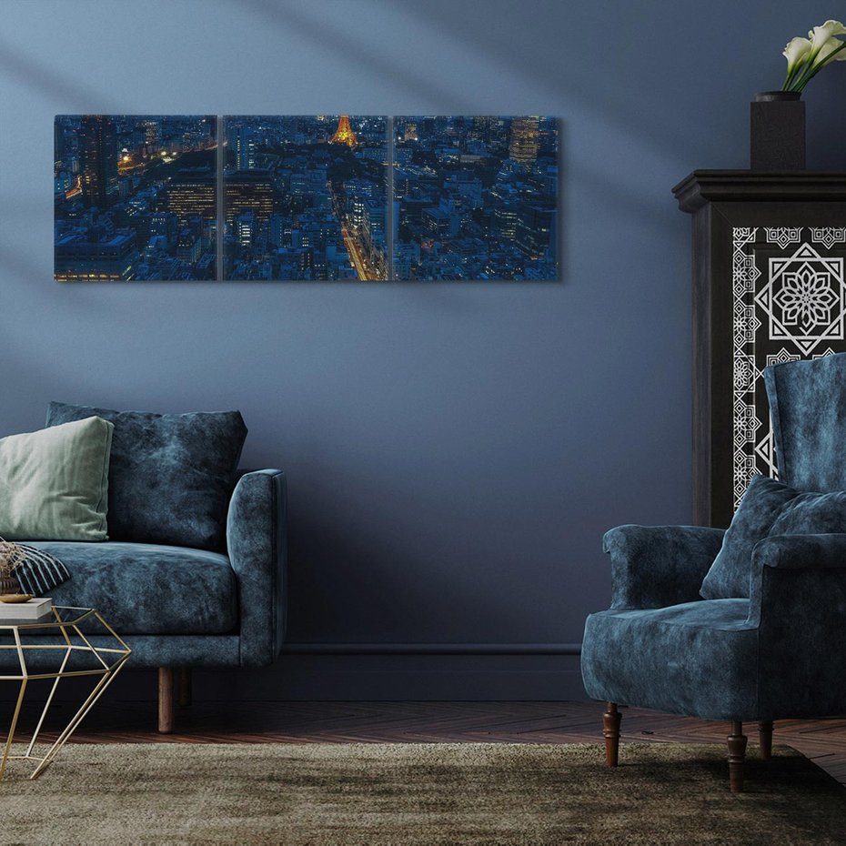 Obraz na płótnie 150x50 - Nocne impresje Paryża we Francji - Francja, Paryż