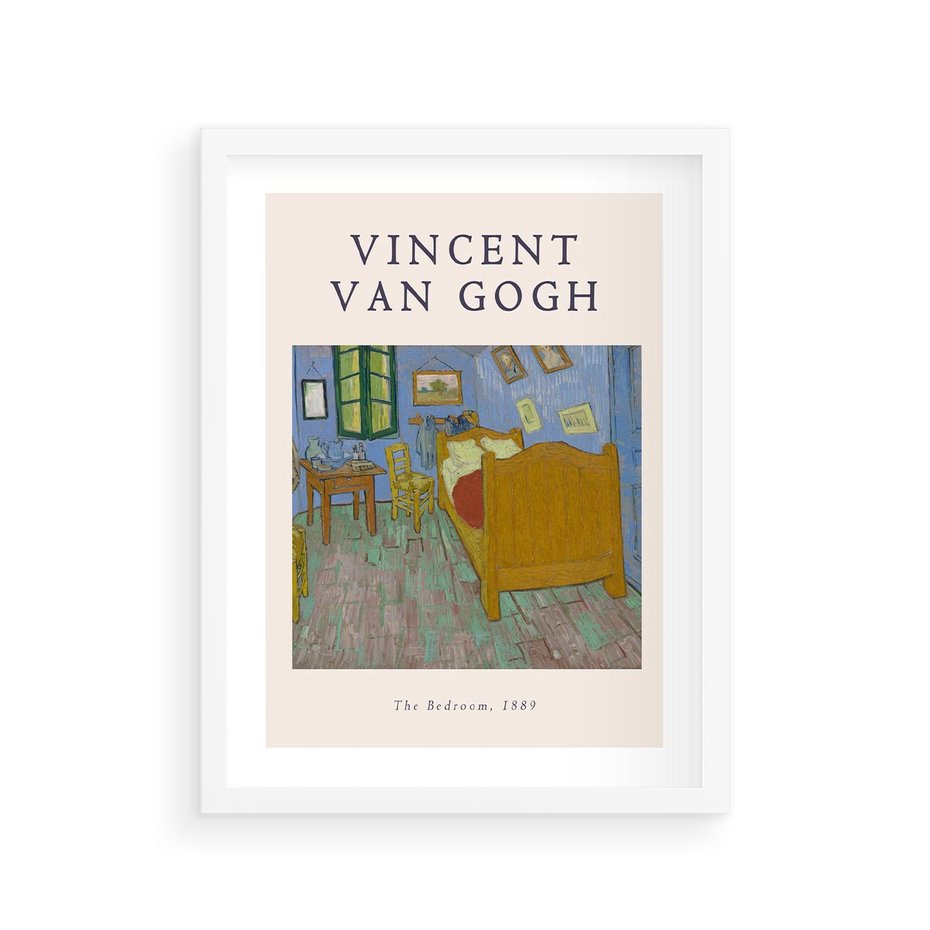 Plakat w ramie 30x40 - Reprodukcja van Gogha - vincent van gogh, reprodukcja - rama biała