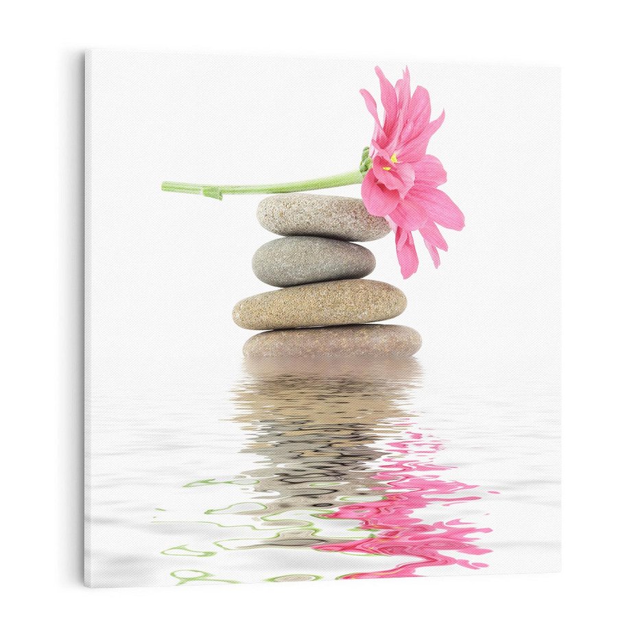 Obraz na płótnie 30x30 - Kwiatowe japońskie spa - japońskie, spa