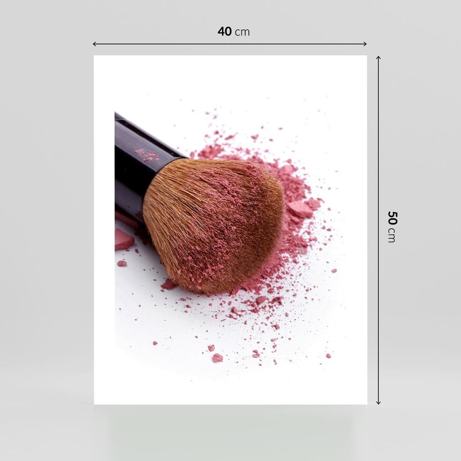Plakat bez ramy 40x50 - Makijaż w kolorze pędzla - makijaż, pędzel