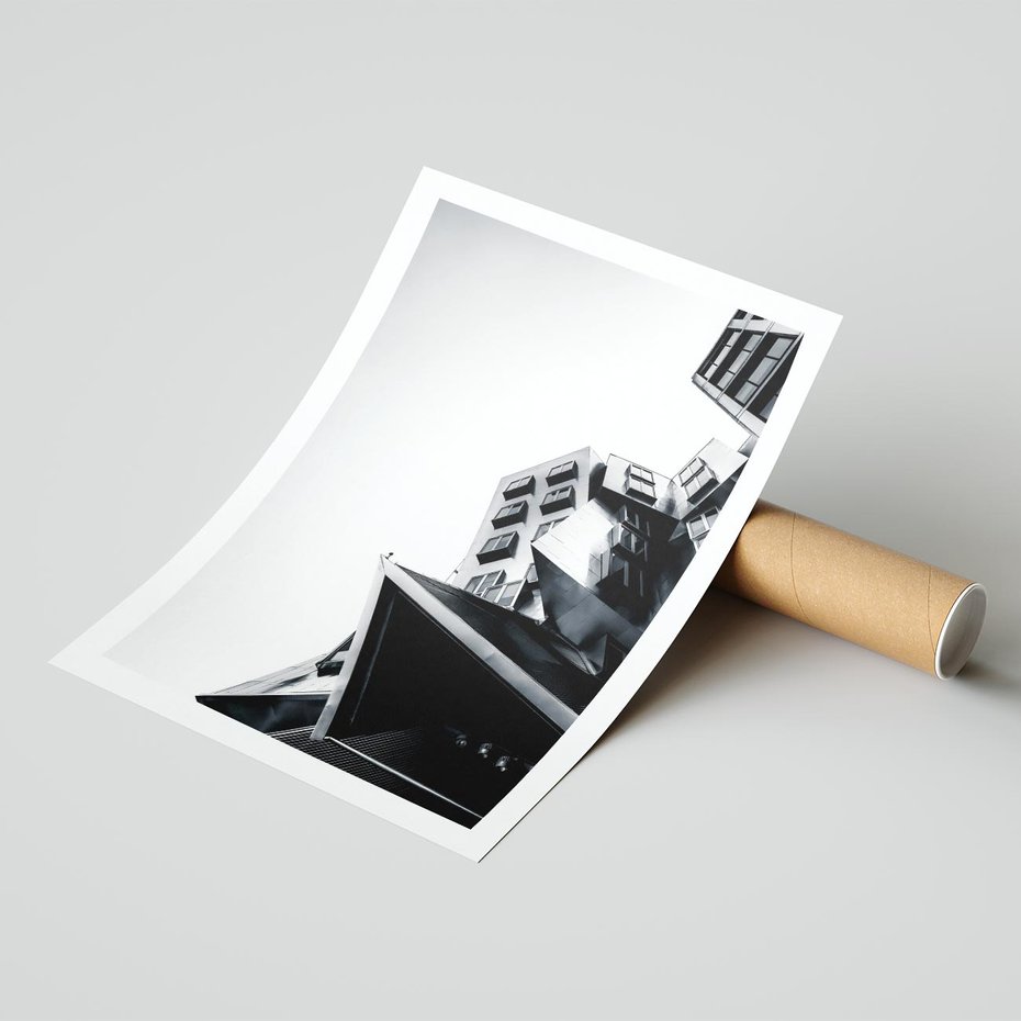 Plakat bez ramy 50x70 - Czarno-Biały Świat - architeltura, surowość