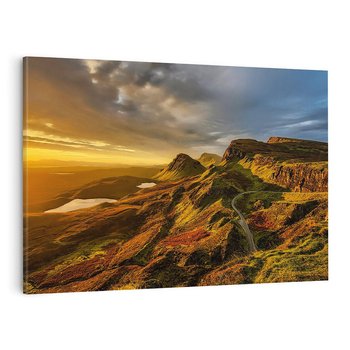 Obraz na płótnie 100x70 - Malownicza panorama górskich skał - góry, skały