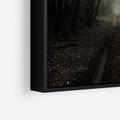 Obraz w ramie 50x50 - Urok Drogi - las, droga - rama czarna