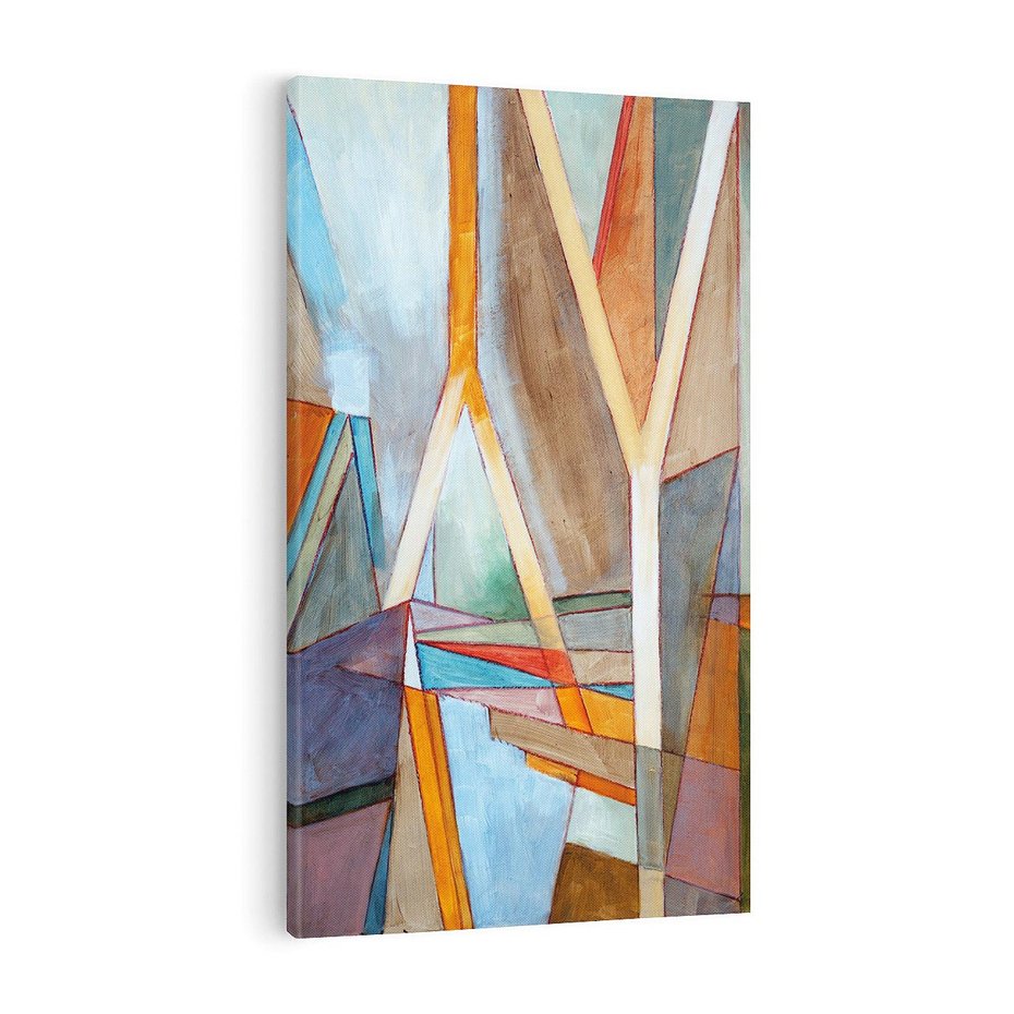 Obraz na płótnie 80x120 - Geometria abstrakcji - abstrakcja, geometria