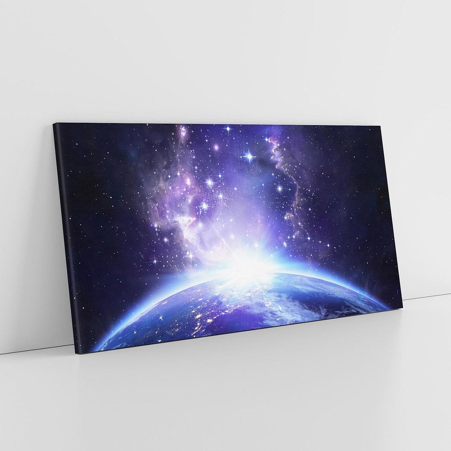 Obraz na płótnie 120x60 - Podróż w kosmiczną przestrzeń - kosmos, ziemia