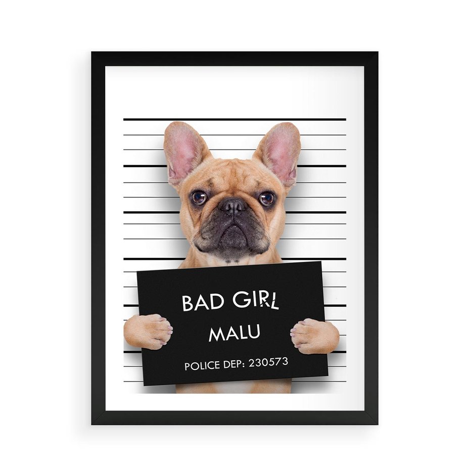 Plakat w ramie 50x70 - przyjaciel na zawsze - pies, piesek - rama czarna