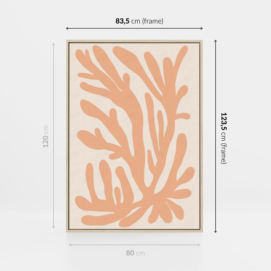 Obraz w ramie 80x120 - Rozkwitające Abstrakcje - nowoczesna sztuka, plakat modern - rama drewno