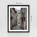Plakat w ramie 40x50 - Malownicza uliczka we Włoszech - uliczka, Włoch - rama czarna