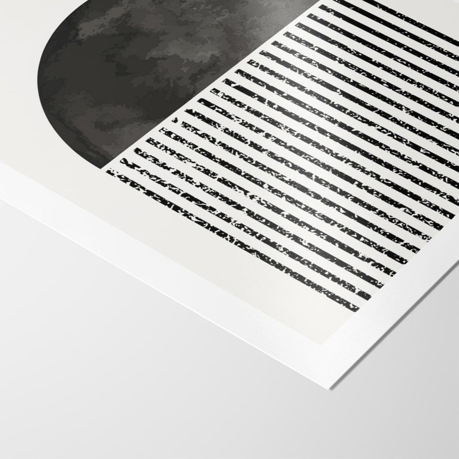 Plakat bez ramy 30x40 - Księga Wibracji - abstrakcyjne czarno białe formy, minmalizm