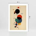 Plakat bez ramy 21x30 - Migocące Impresje Odniesień - abstrakcyjna geometryczna kompozycja, koła linie