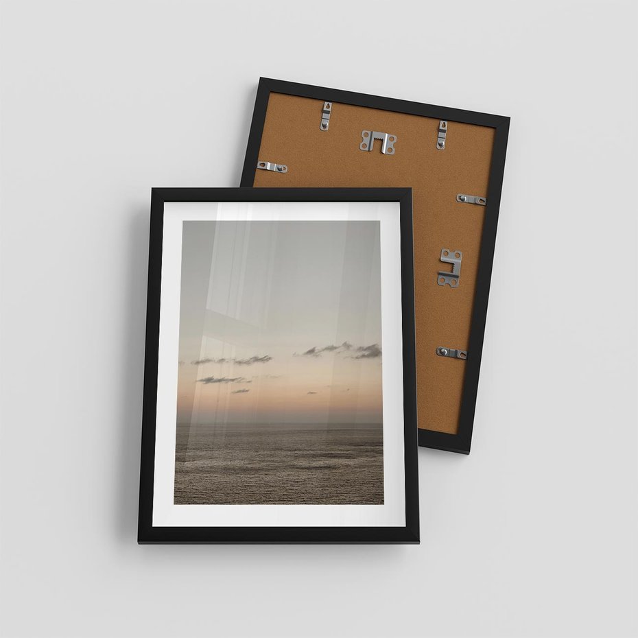 Plakat w ramie 30x40 - Chwila Romantyzmu - morze, niebo - rama czarna