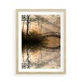 Plakat w ramie 50x70 - Romantyczny Mostek - mostek, romantyczny - rama drewno