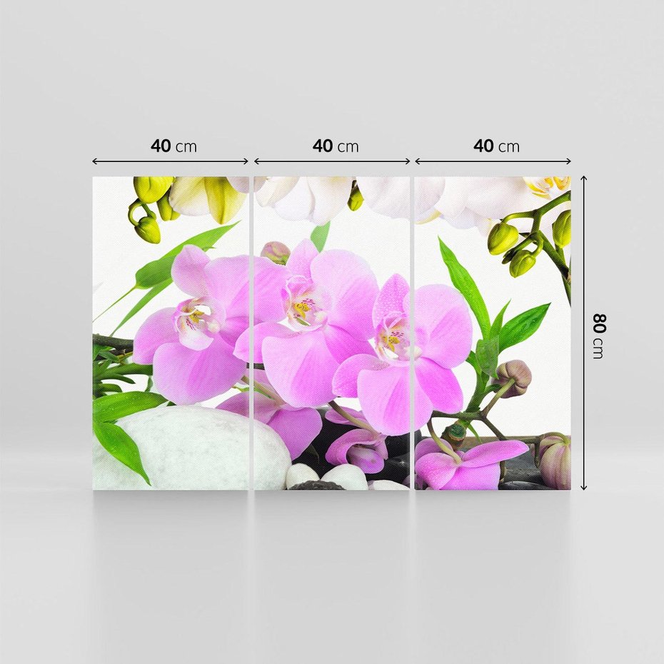 Obraz na płótnie 120x80 - Orchidea w SPA - spa, orchidea