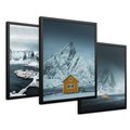 Zestaw obrazy w ramie 50x70 galeria - Norwegia, skandynawski, domek, góry - rama czarna