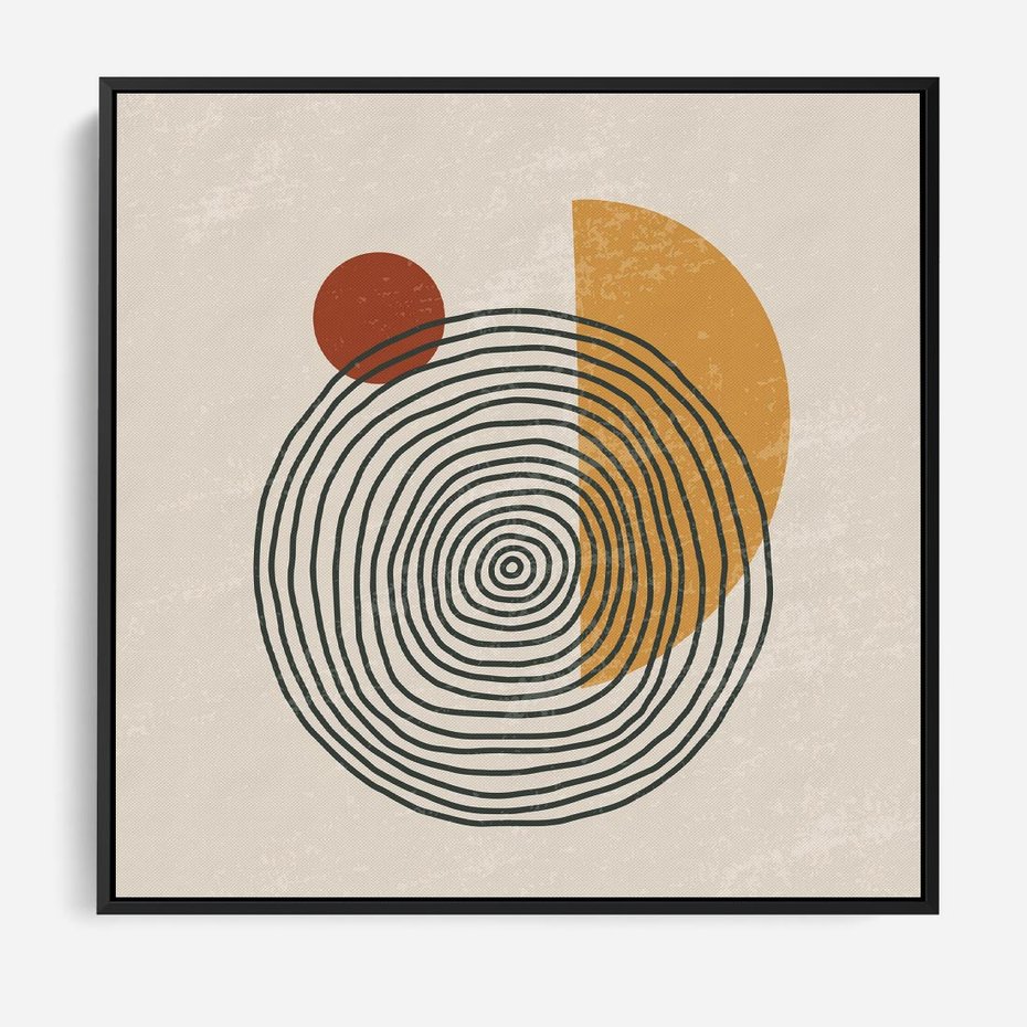 Obraz w ramie 50x50 - Odbicia Wyobraźni - nowoczesna sztuka, minimalizm - rama czarna