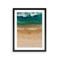 Plakat w ramie 30x40 - Oaza Relaksu - plaża, morze - rama czarna
